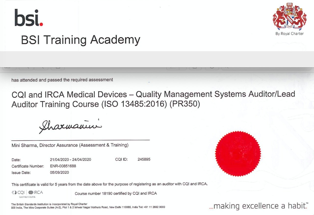 ISO 13485:2016-Quality Management System