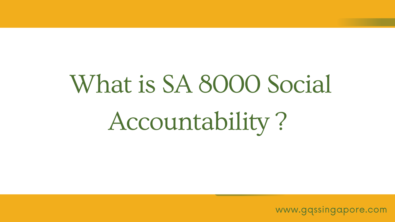 SA8000 Social Accountability