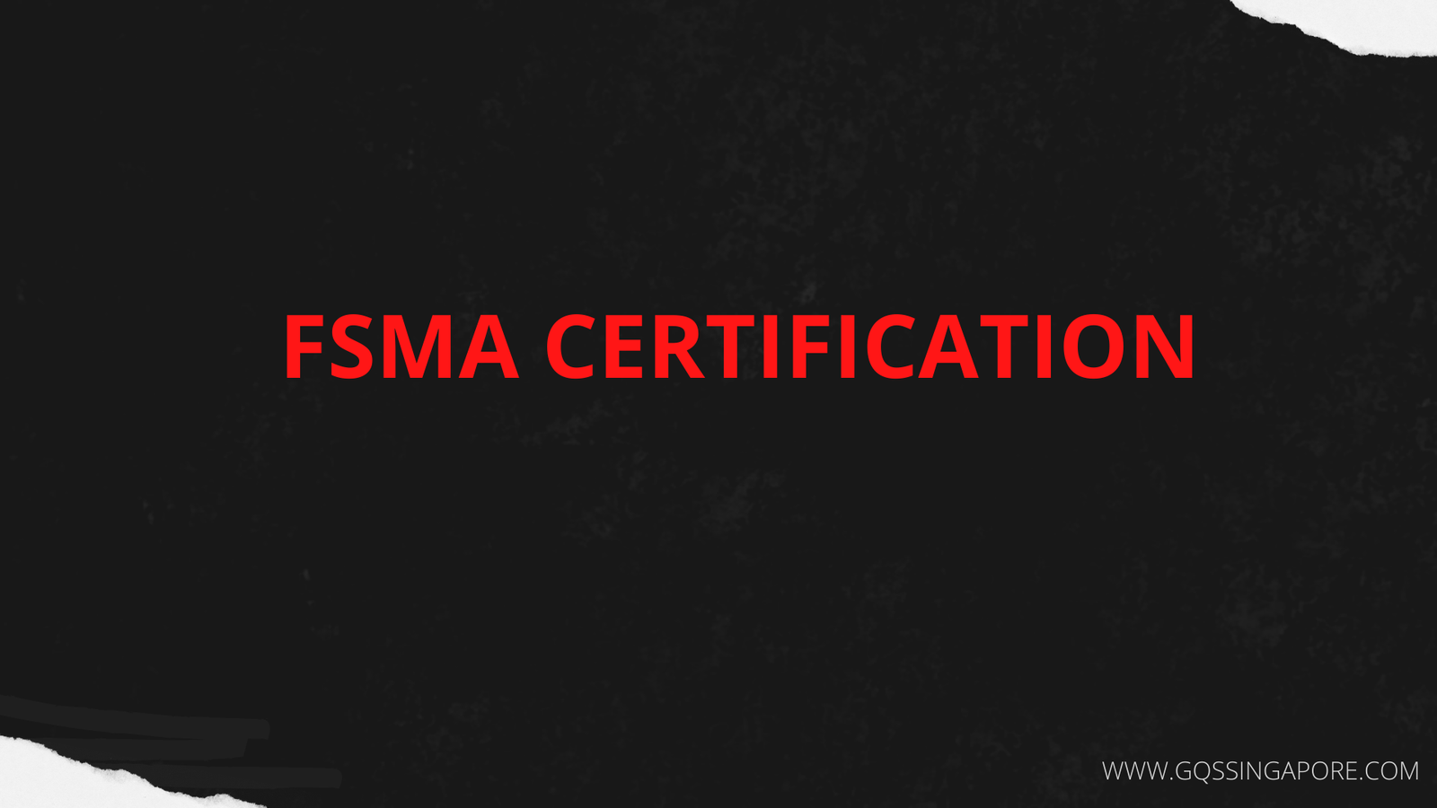 Food Safety Modernization Act (FSMA