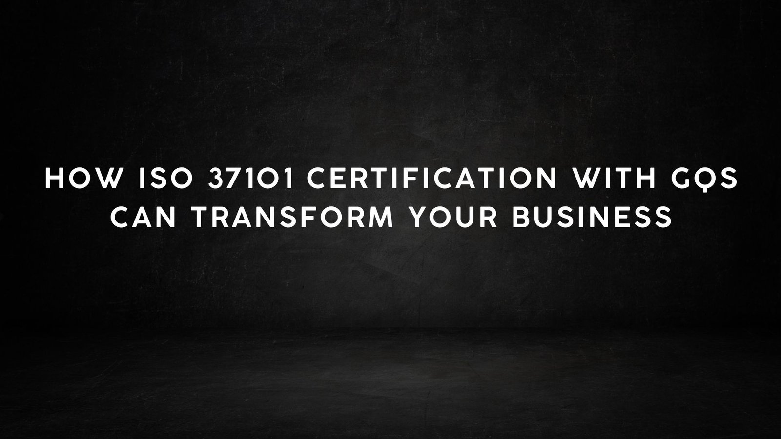 ISO 37101 certification
